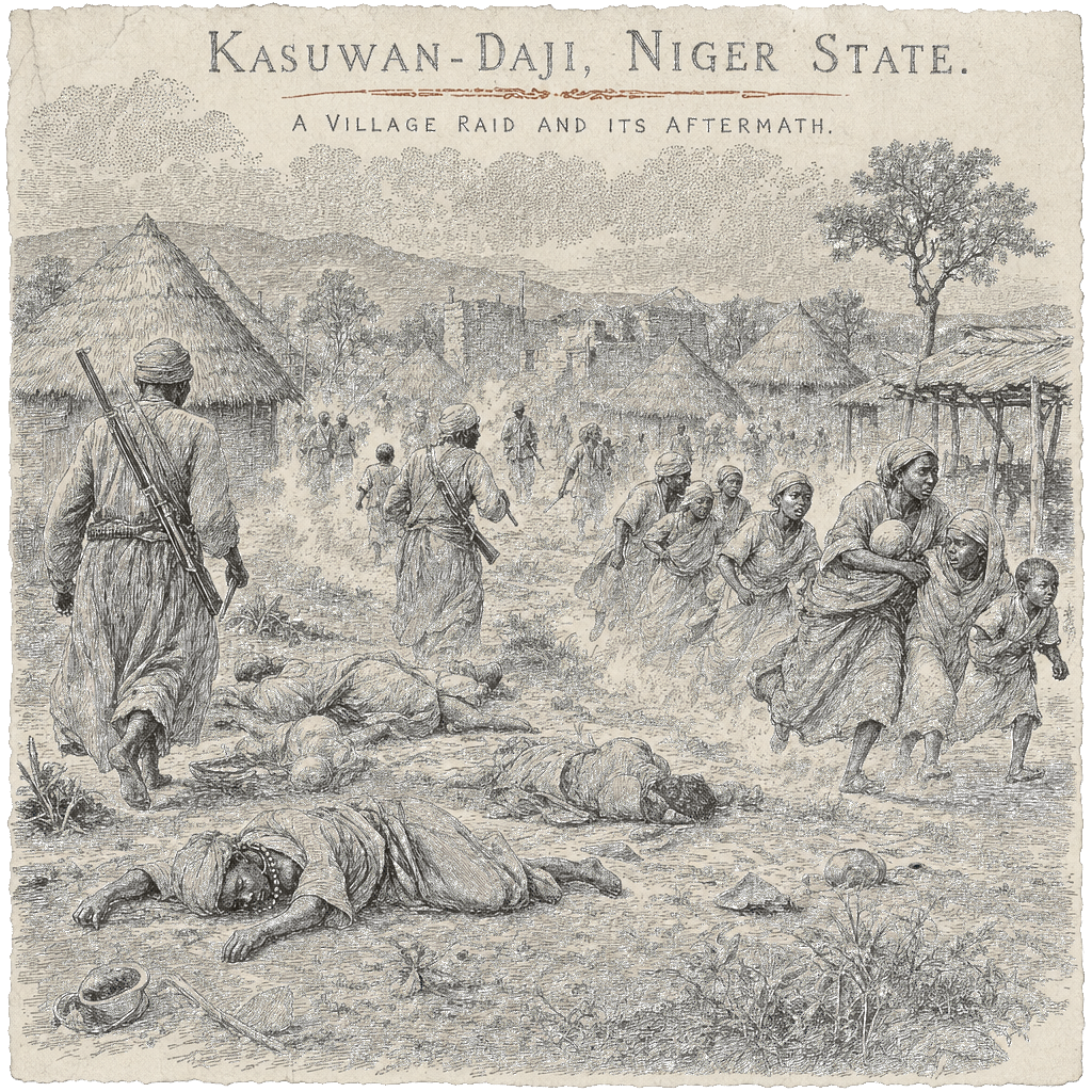 Illustration accompanying article: Gunmen kill at least 30 villagers and abduct others in Niger state