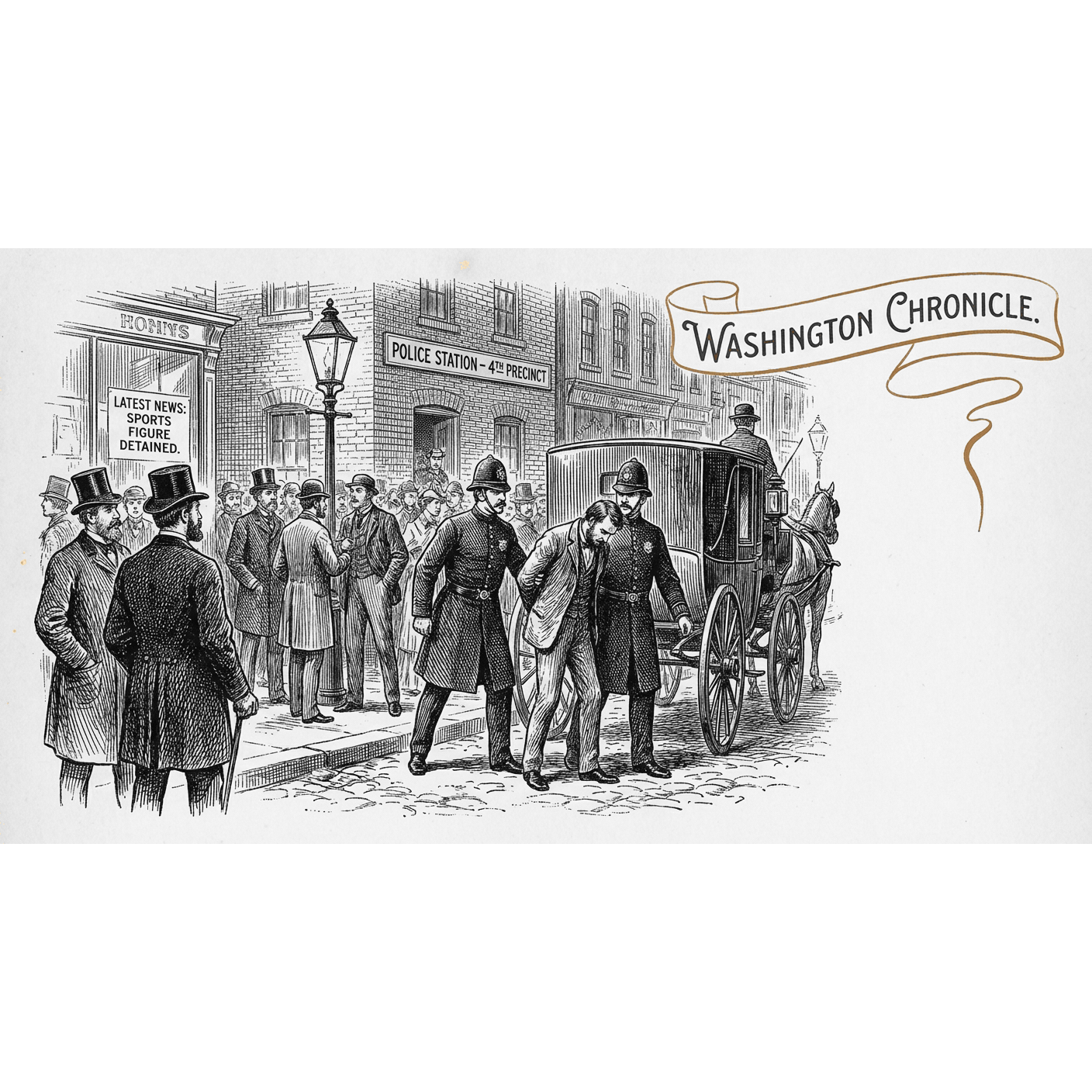 Illustration accompanying article: Washington Commanders cornerback Marshon Lattimore arrested on weapons charges