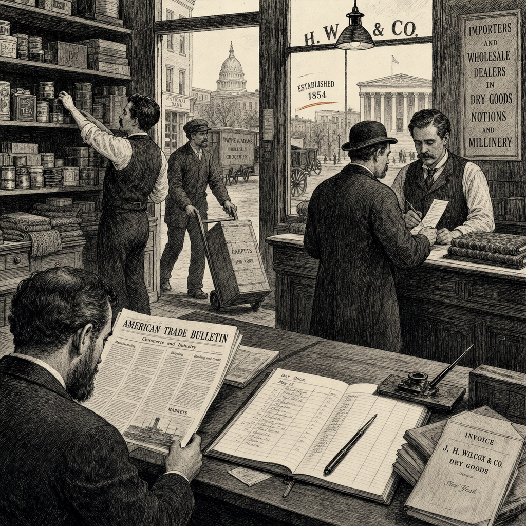 Illustration accompanying article: For US small businesses, Trump's tariffs become a non-issue, consultant says