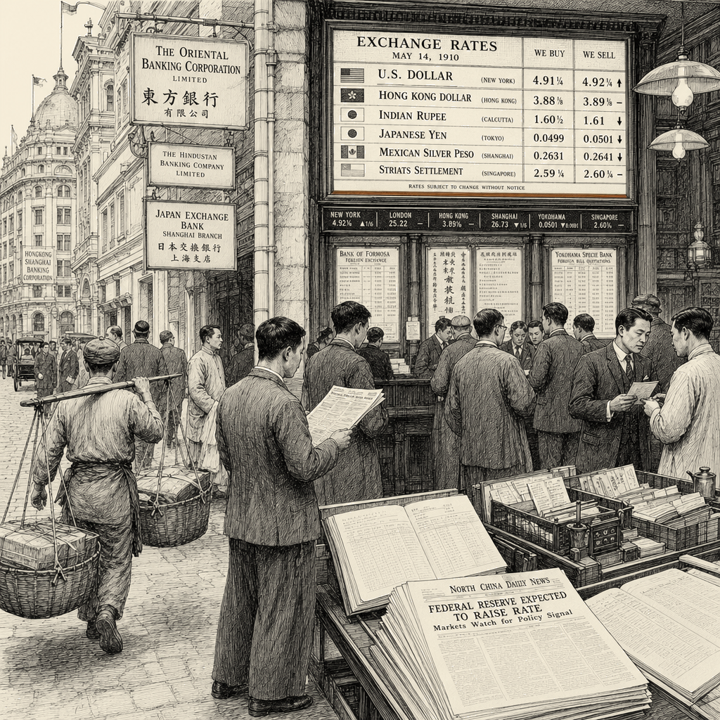 Illustration accompanying article: Asian currencies consolidate as Fed rate-hike expectations weigh