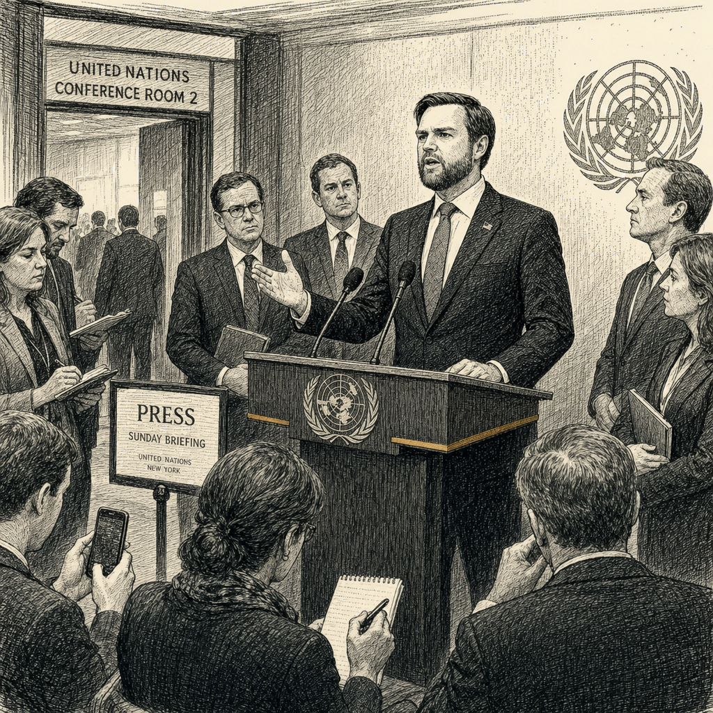 Illustration accompanying article: Vance says Iran agreed to allow UN nuclear inspectors back into the country