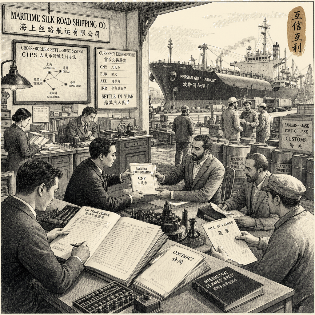 Illustration accompanying article: China’s yuan infrastructure weakens US sanctions power