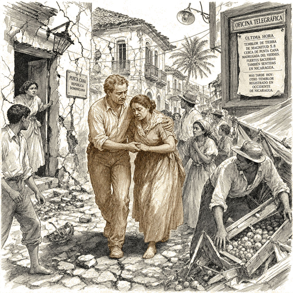 Illustration accompanying article: 5.8-magnitude quake rattles Dominican Republic as strong temblors rock Nicaragua