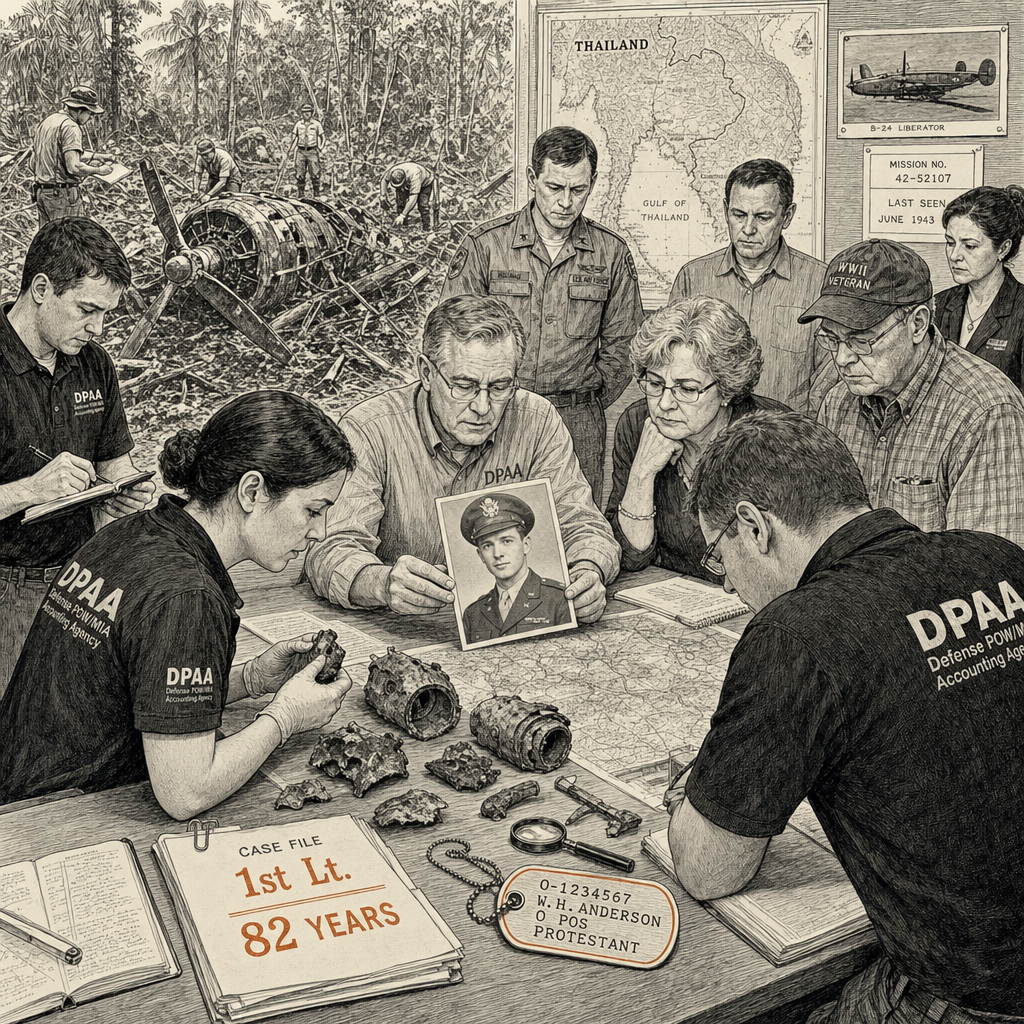 Illustration accompanying article: WWII pilot identified 82 years after plane vanished over Thailand