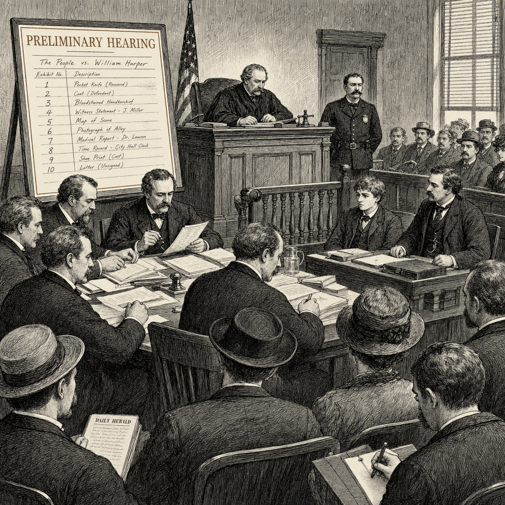 Illustration accompanying article: Prosecutors argue Tyler Robinson should stand trial in Charlie Kirk killing
