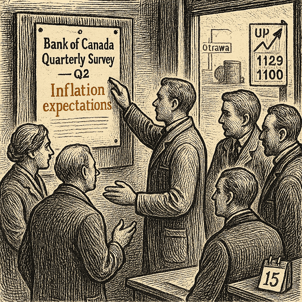 Illustration accompanying article: Canada business inflation expectations surged during Iran conflict, BoC survey shows