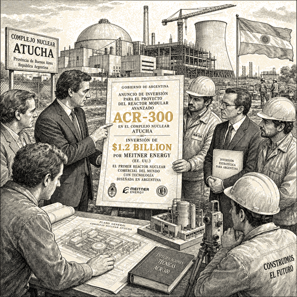 Illustration accompanying article: ACR-300 small modular reactor to be built at Argentina's Atucha nuclear site