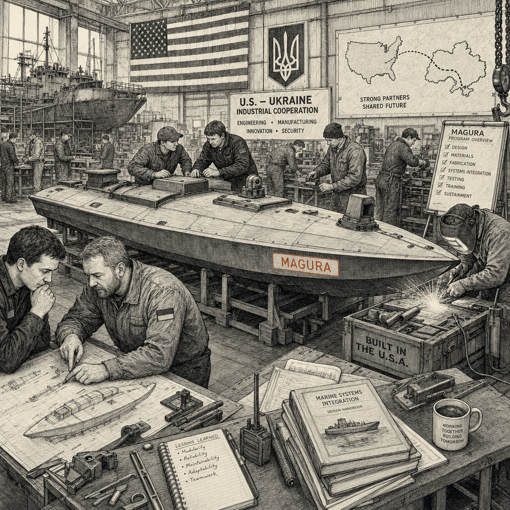 Illustration accompanying article: US, Ukraine to Cooperate on Sea Drone Manufacture
