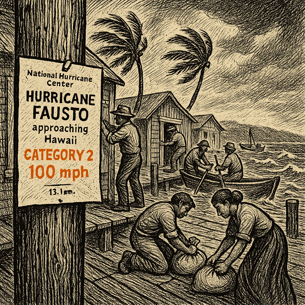 Illustration accompanying article: Hurricane Fausto strengthens to Category 2 in Pacific