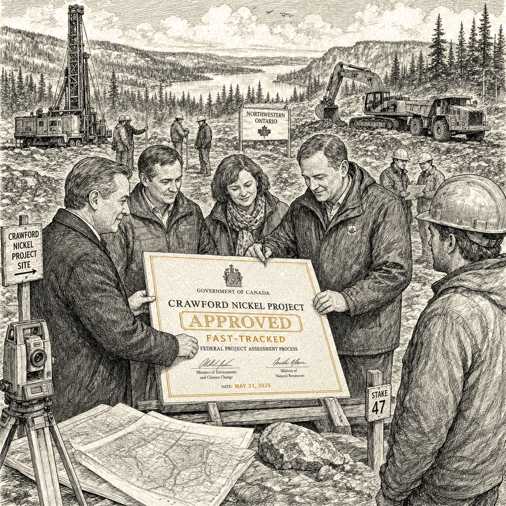 Illustration accompanying article: Canada approves massive Ontario nickel mine, selected for fast-tracking
