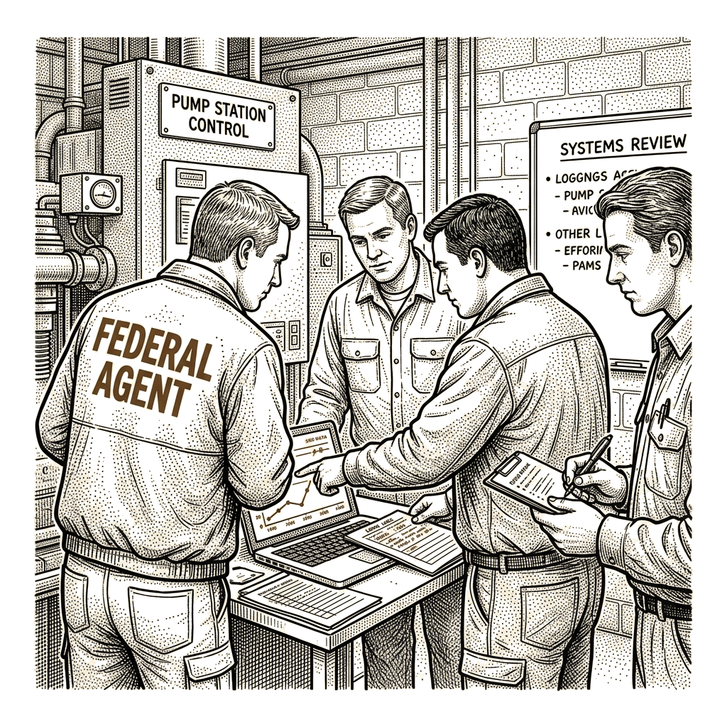 Illustration accompanying article: Federal agencies investigate cyberattacks on Minnesota water systems