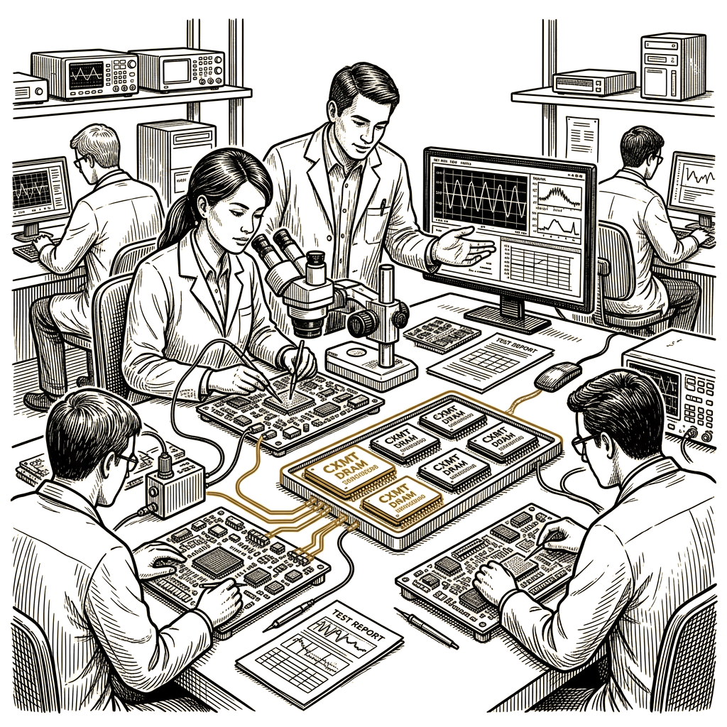 Illustration accompanying article: Apple tests CXMT memory chips, eyes White House approval