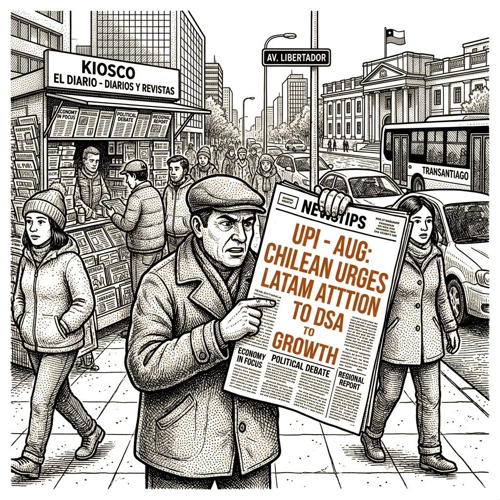 Illustration accompanying article: Chilean commentary urges Latin American attention to DSA growth