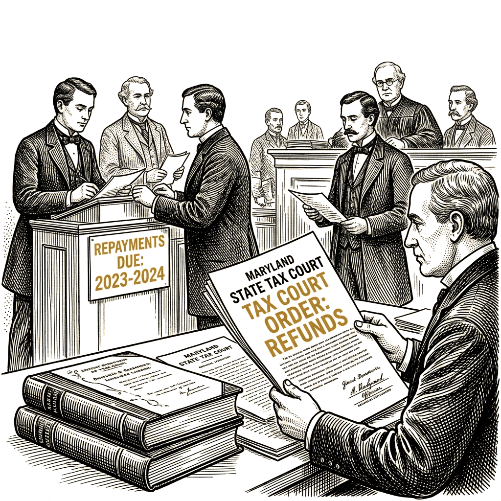 Illustration accompanying article: Maryland Tax Court strikes down digital ad tax, orders refunds