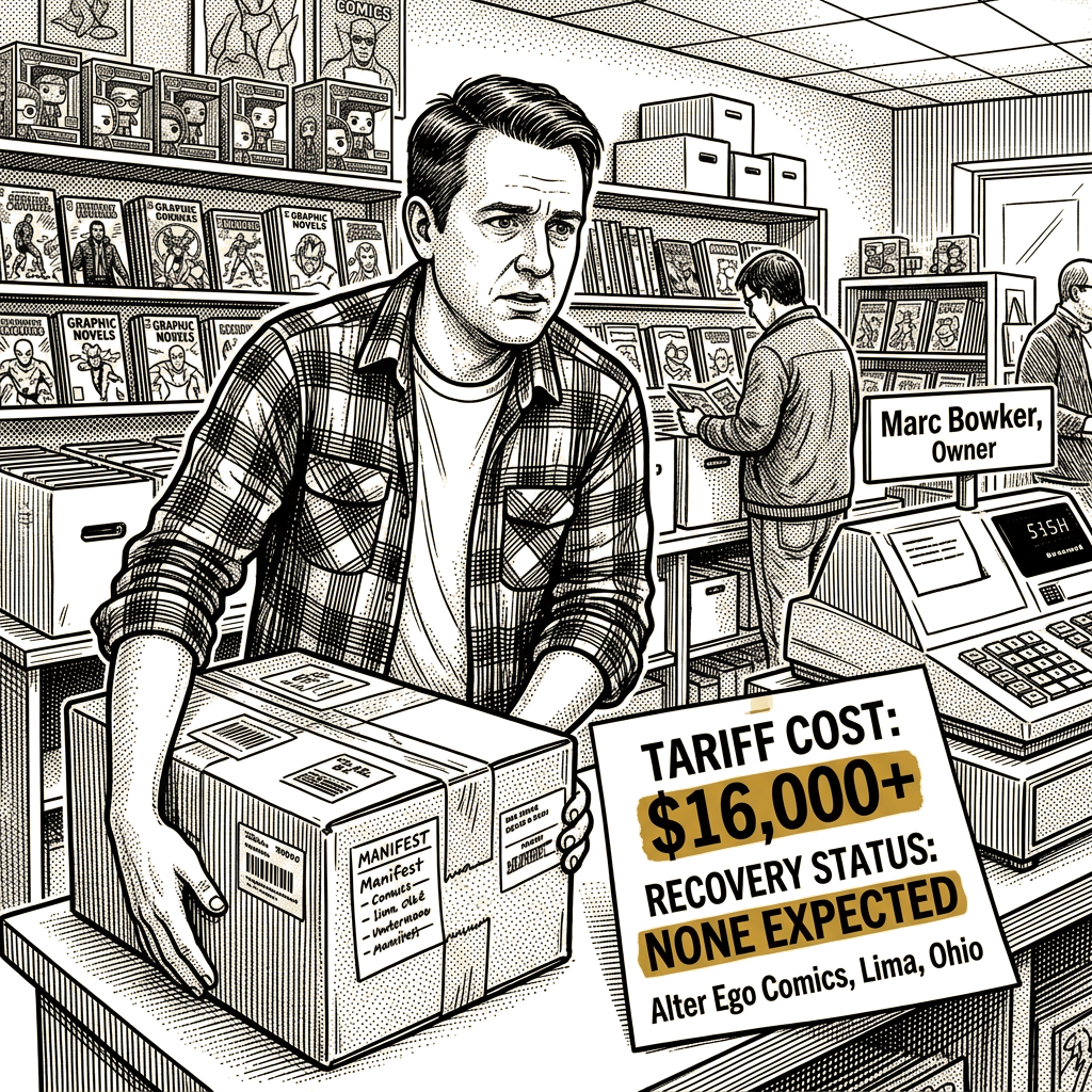 Ohio comic shop owner carries $16,000 in tariff costs with no refund in sight
