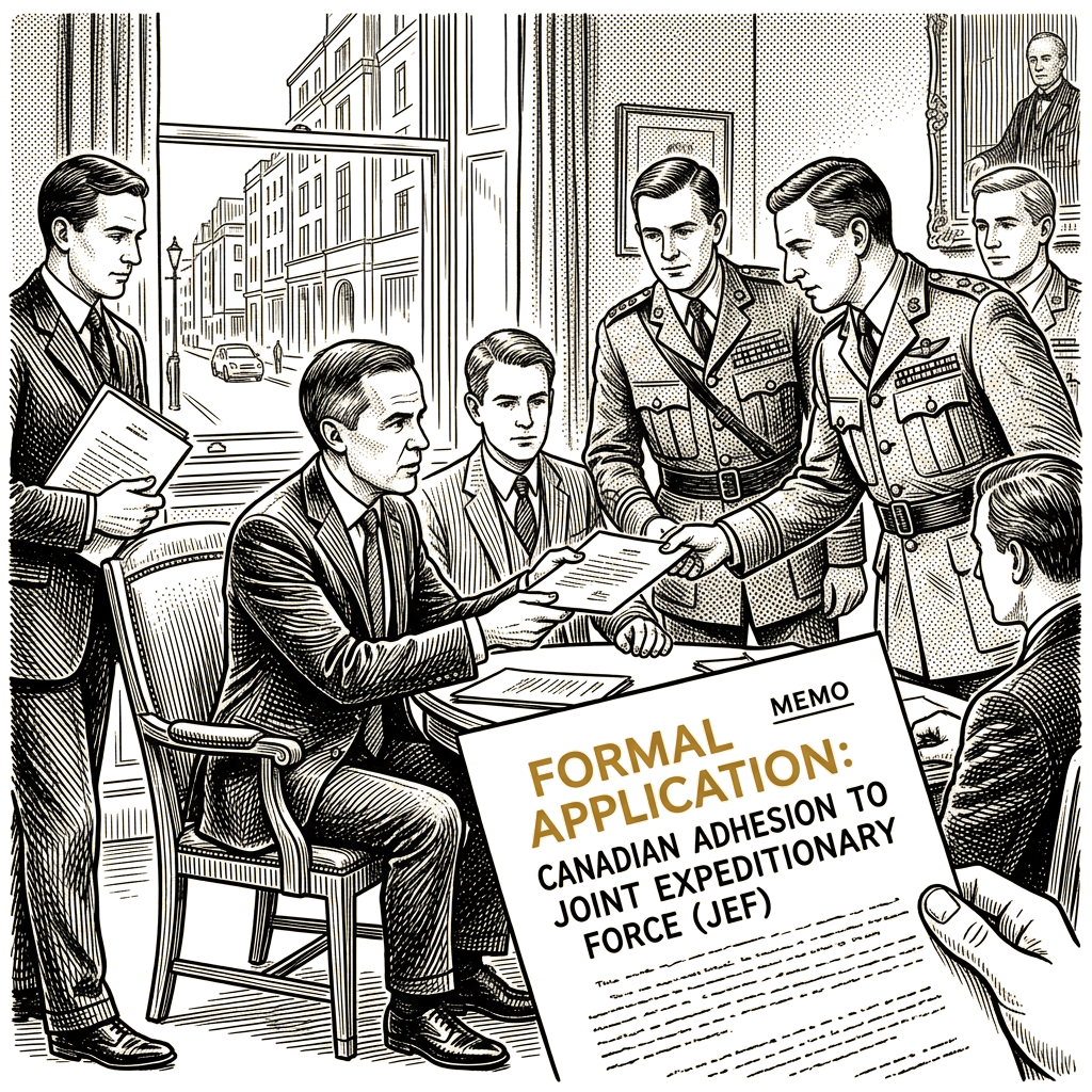 Illustration accompanying article: Carney moves to join British-led Joint Expeditionary Force