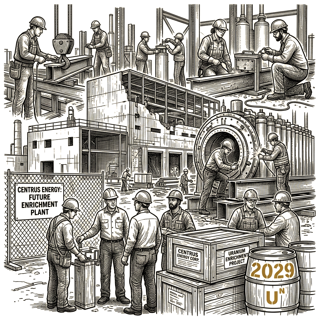 Illustration accompanying article: Centrus targets 2029 return to uranium enrichment as Russian supply winds down