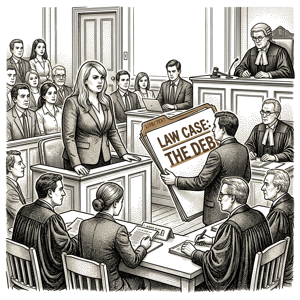 Illustration accompanying article: The Deb producers accuse Wilson of blocking film's release in court