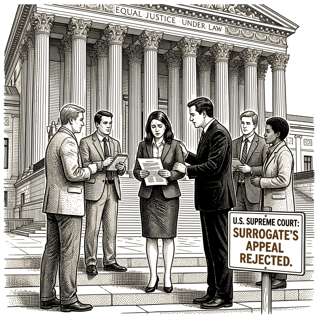 Illustration accompanying article: Supreme Court rejects surrogate's emergency custody appeal