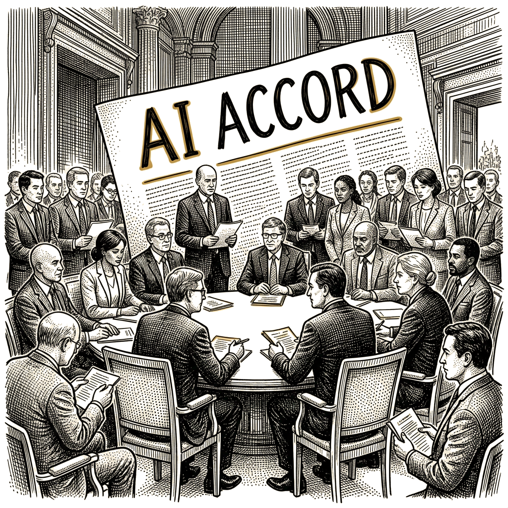 Illustration accompanying article: Gates: AI accord harder than Cold War nuclear talks
