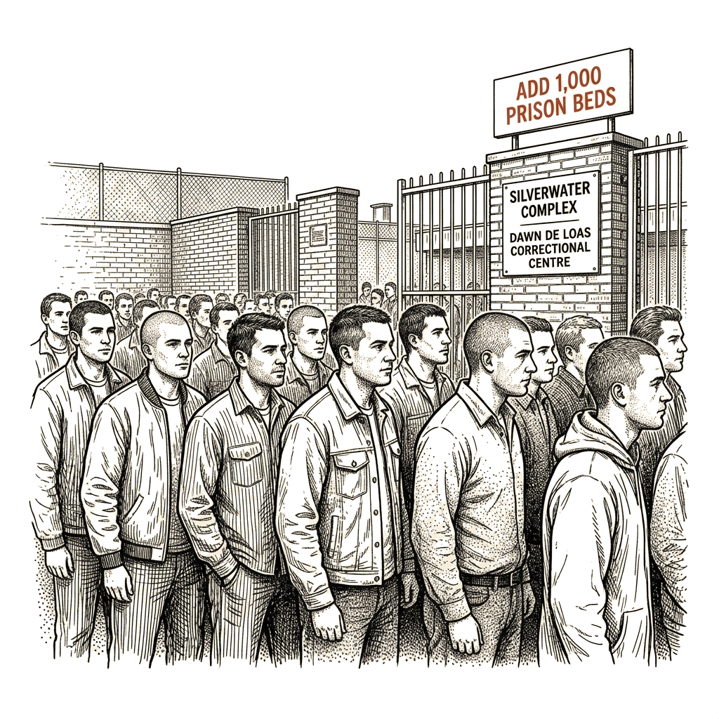 Illustration accompanying article: NSW to add 1,000 prison beds as remand population hits record