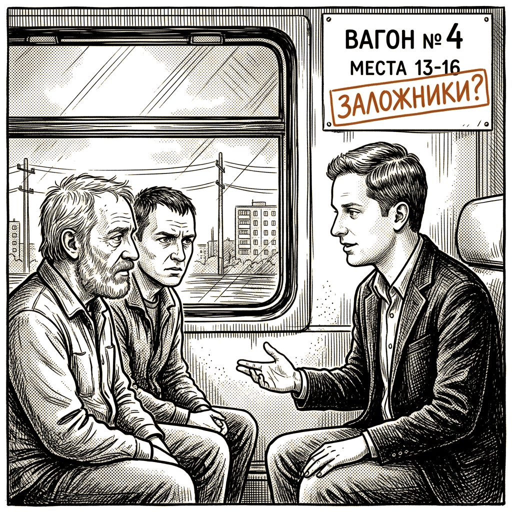 Illustration accompanying article: Gershkovich says he realized Russia staged his arrest as hostage ploy