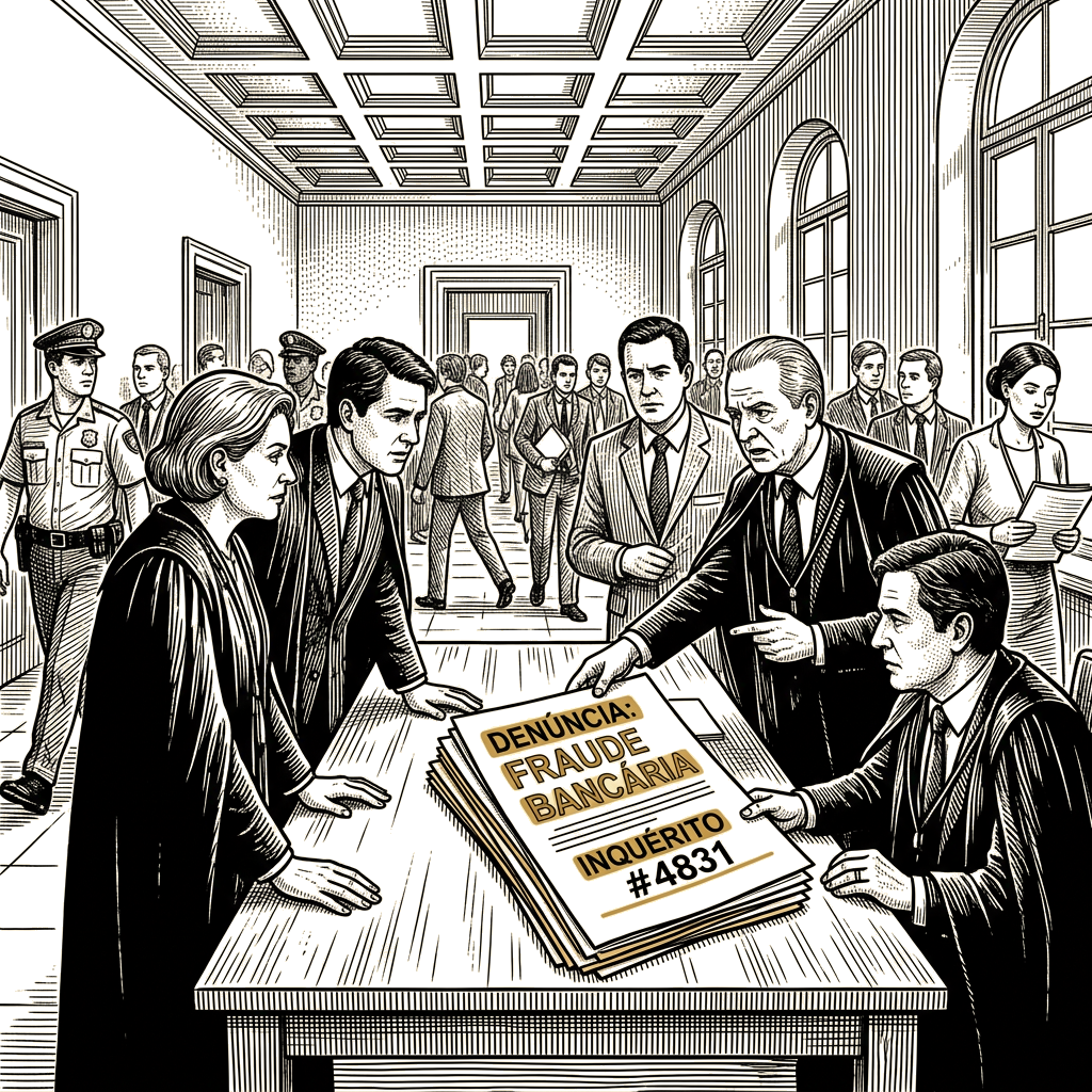Illustration accompanying article: Brazilian supreme court crisis implicates five justices ahead of October 25 runoff