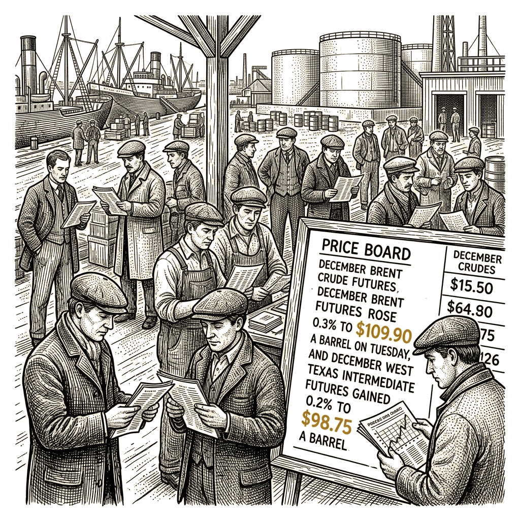 Illustration accompanying article: Oil prices climb as Middle East supply risks offset Gulf exports