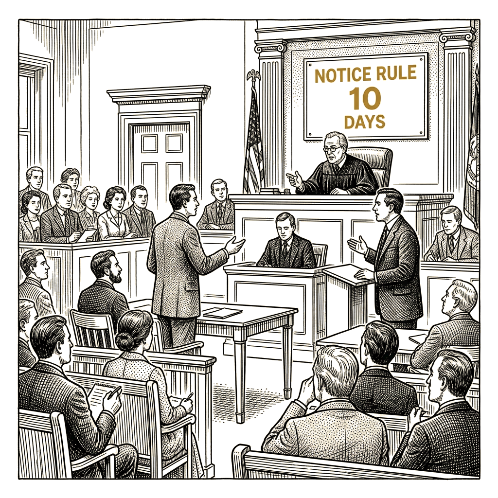 Illustration accompanying article: Federal judge extends East Potomac injunction with 10-day notice rule