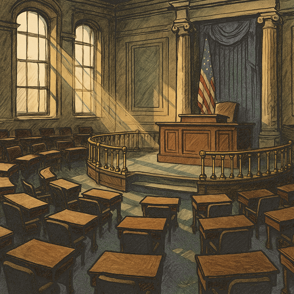 Illustration accompanying article: Senate procedural vote tests informed-citizenship floor value