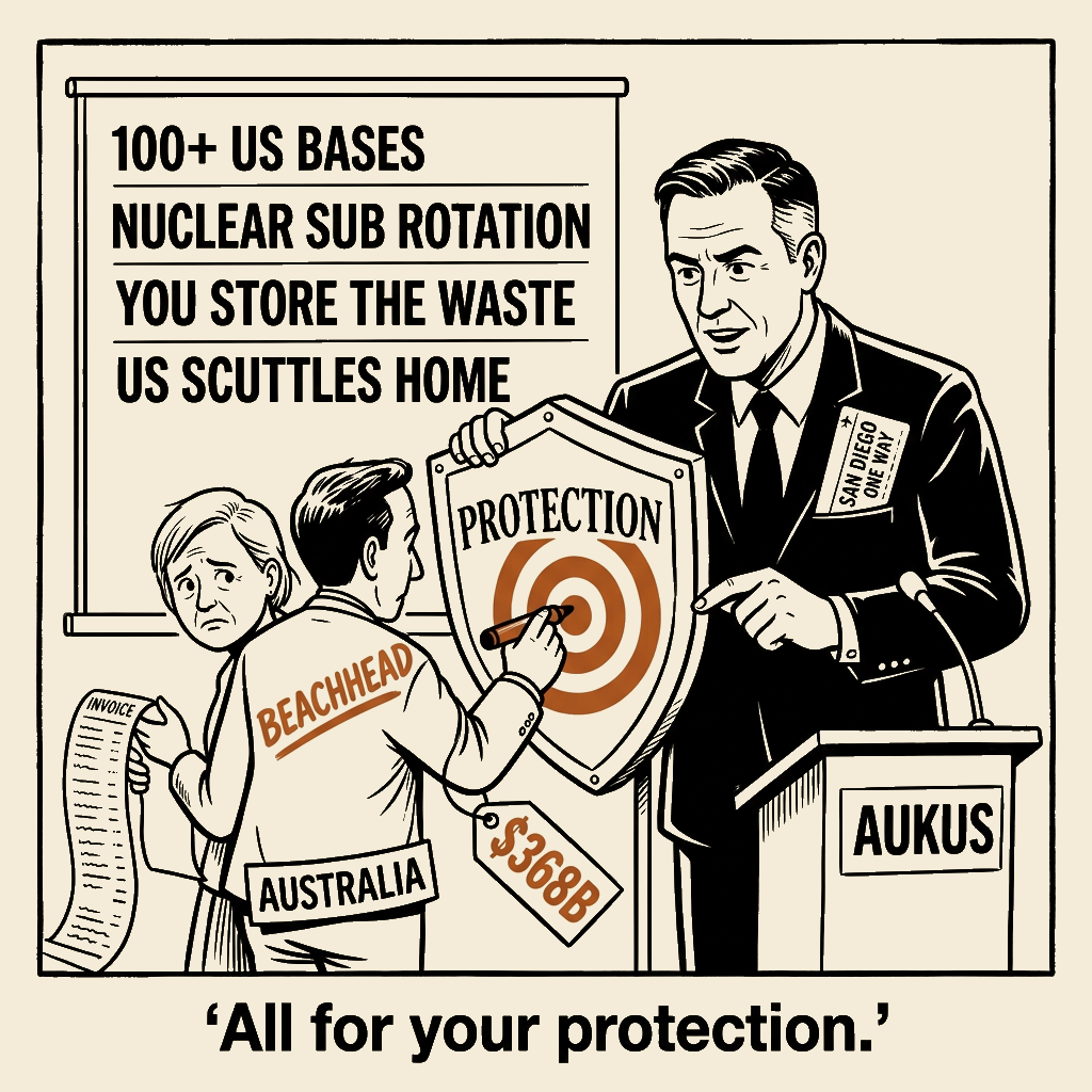 Unsigned MSI house political cartoon: All For Your Protection