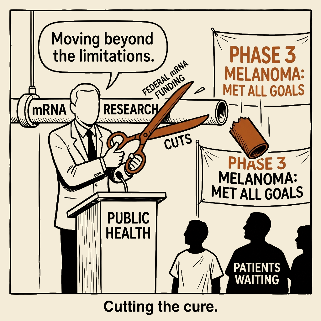 Unsigned MSI house political cartoon: Cutting the cure.