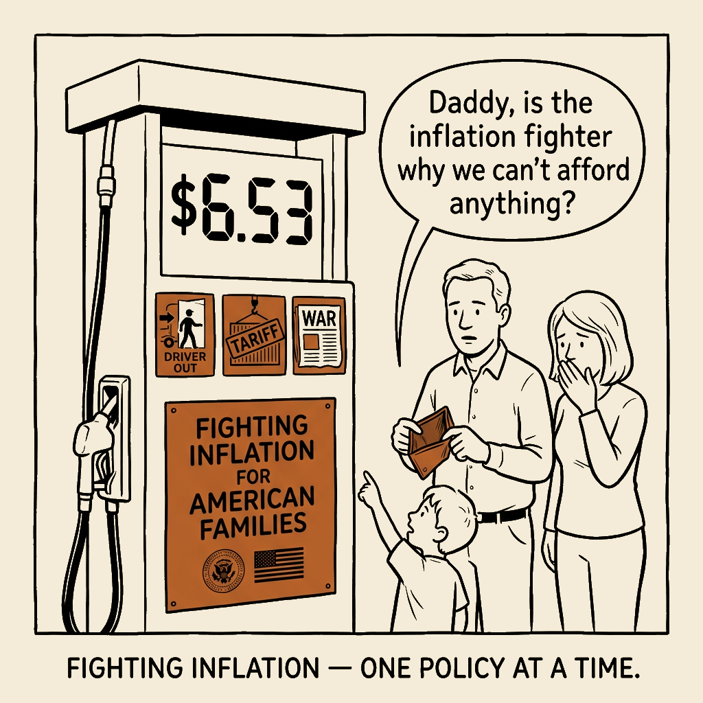 Unsigned MSI house political cartoon: Fighting Inflation, One Policy at a Time