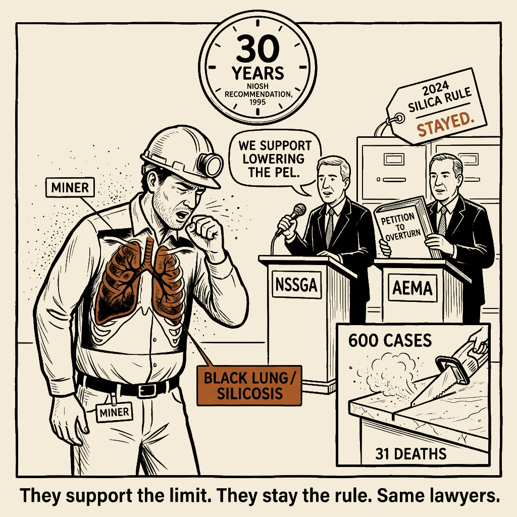 Unsigned MSI house political cartoon: Industry support, filed in court