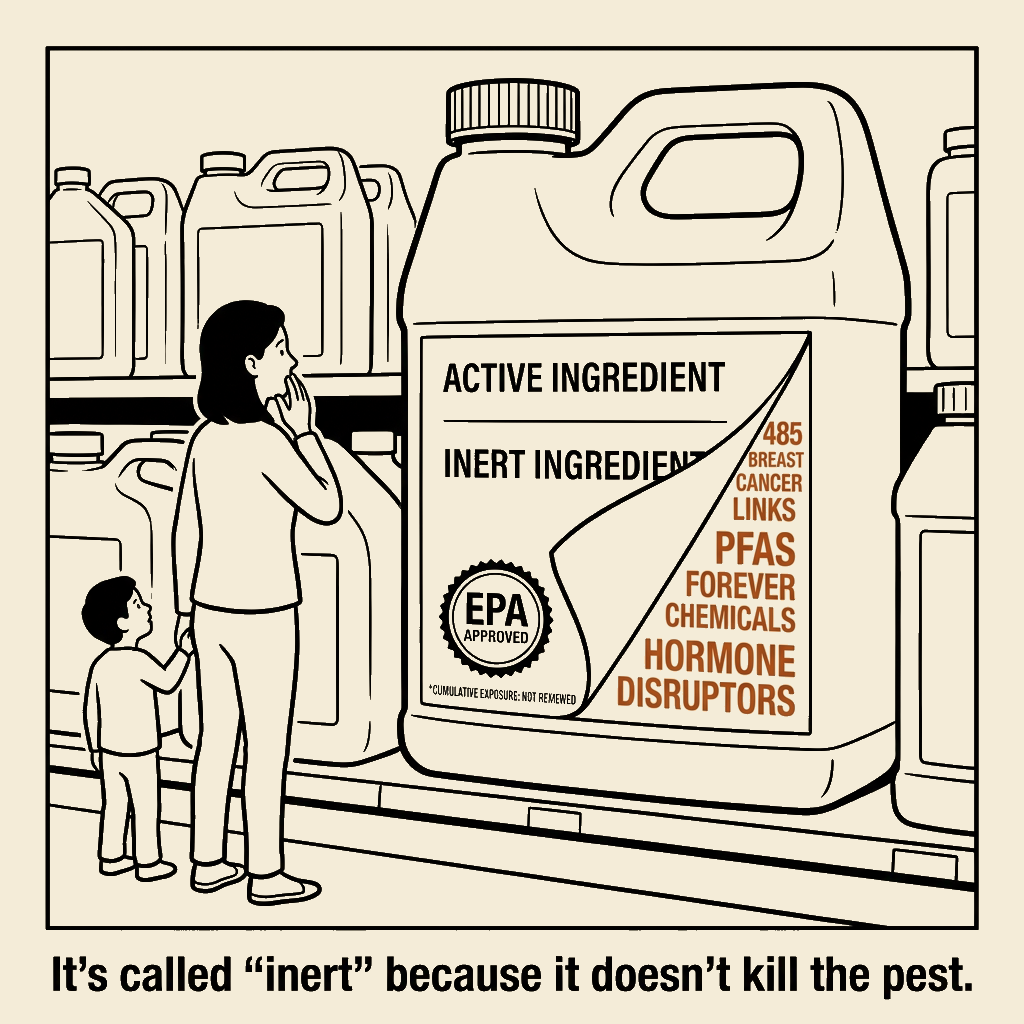 Unsigned MSI house political cartoon: It's called 'inert' because it doesn't kill the pest.