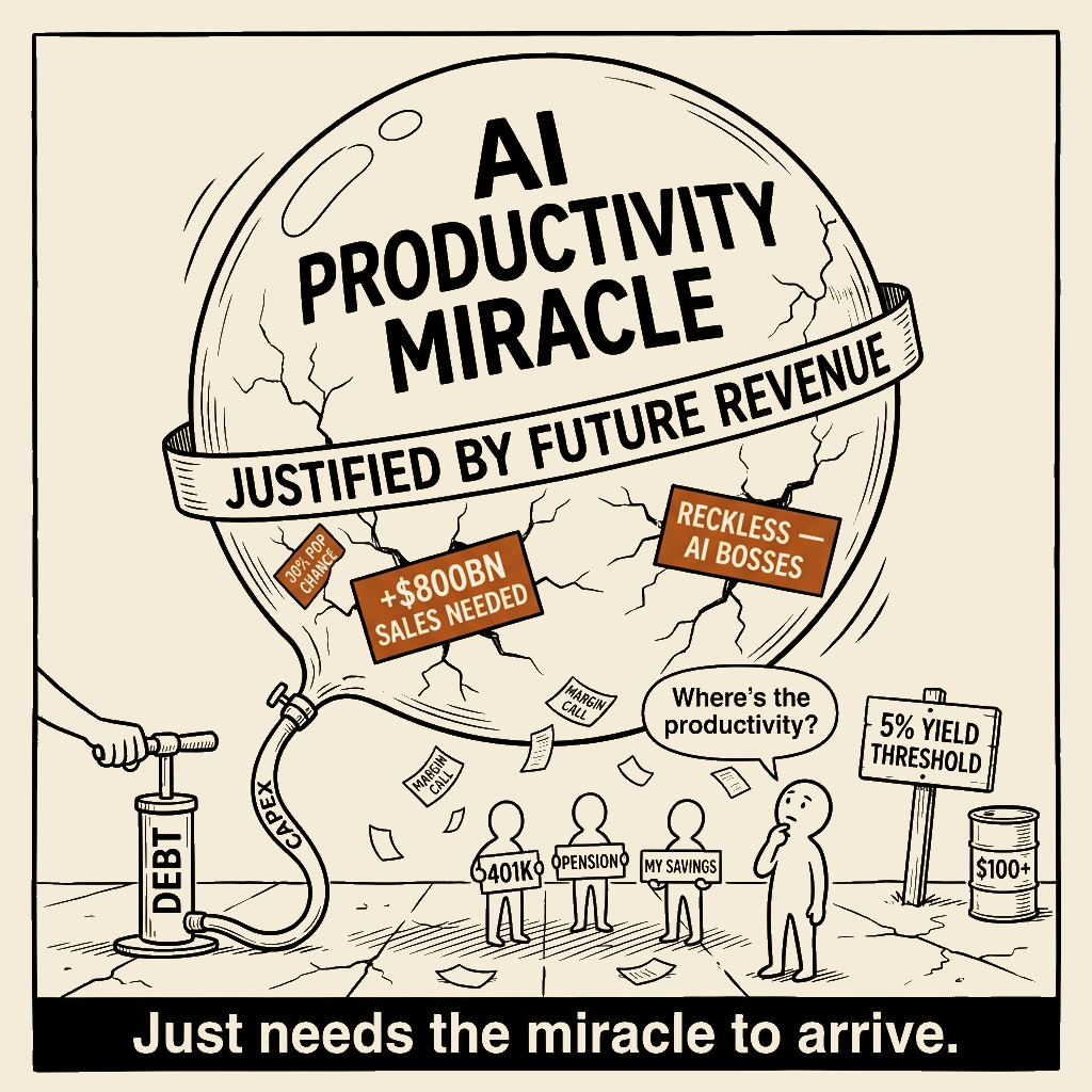 Unsigned MSI house political cartoon: Just needs the miracle to arrive.