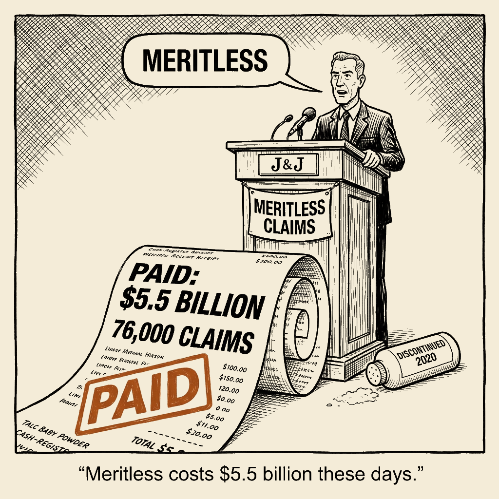 Unsigned MSI house political cartoon: Meritless Costs $5.5 Billion These Days