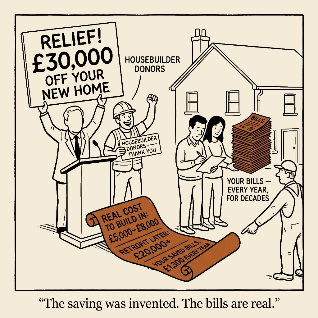 Unsigned MSI house political cartoon: The £30,000 That Doesn't Exist