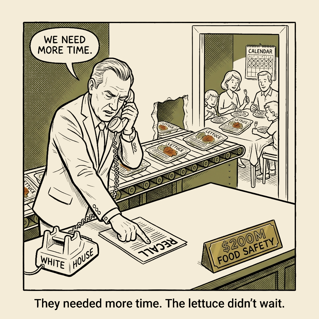 Unsigned MSI house political cartoon: The Call Was Urgent. The Warning Wasn't.