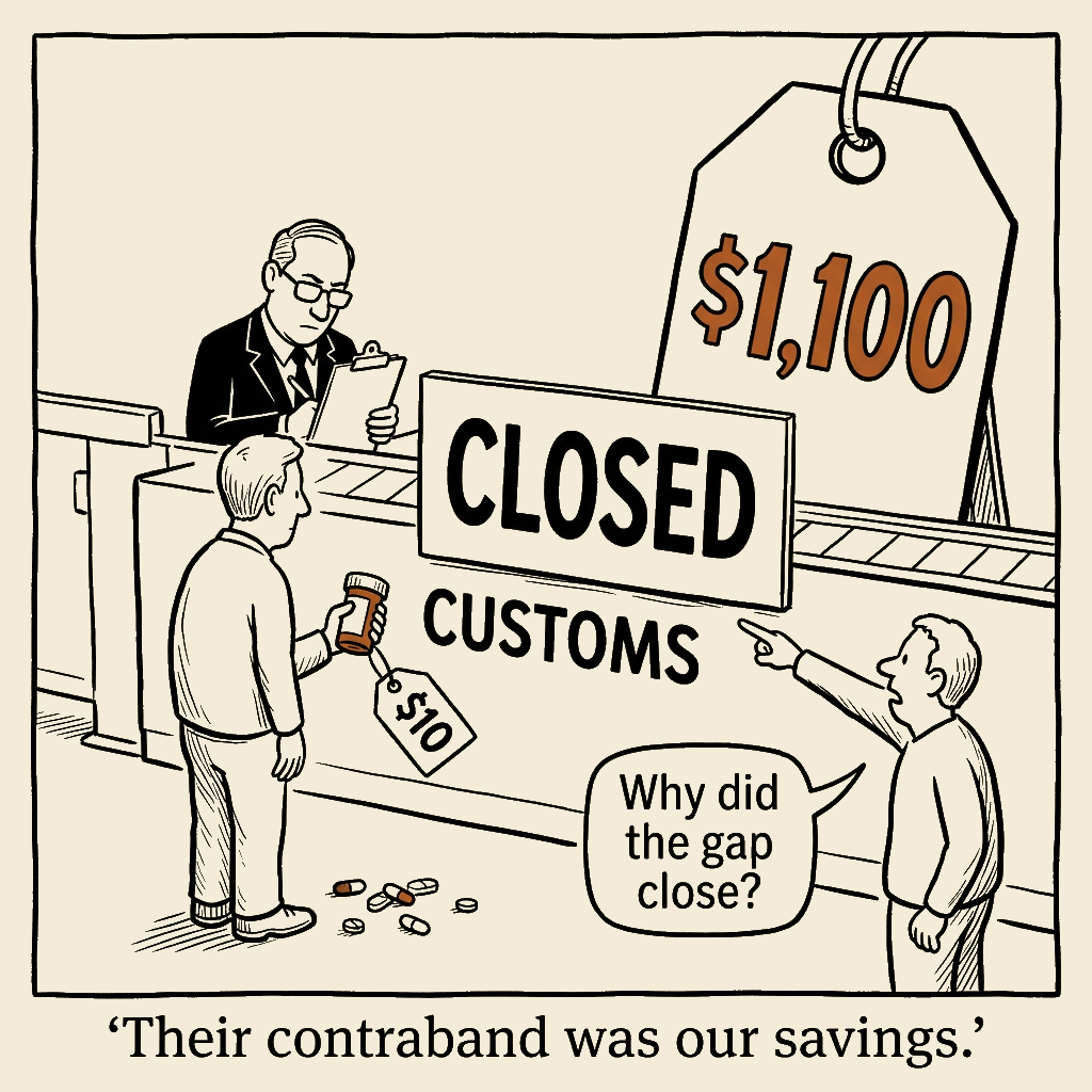 Unsigned MSI house political cartoon: The Contraband Was the Savings
