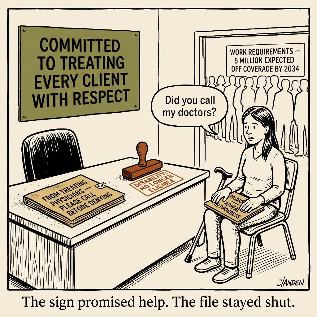 Unsigned MSI house political cartoon: The doctors called. Nobody picked up.