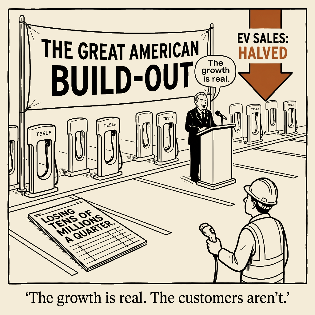 Unsigned MSI house political cartoon: The Great American Build-Out