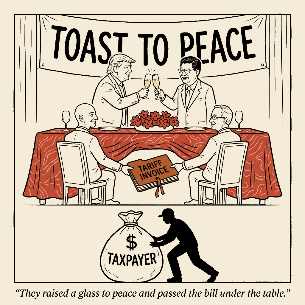 Unsigned MSI house political cartoon: The Price of Peace