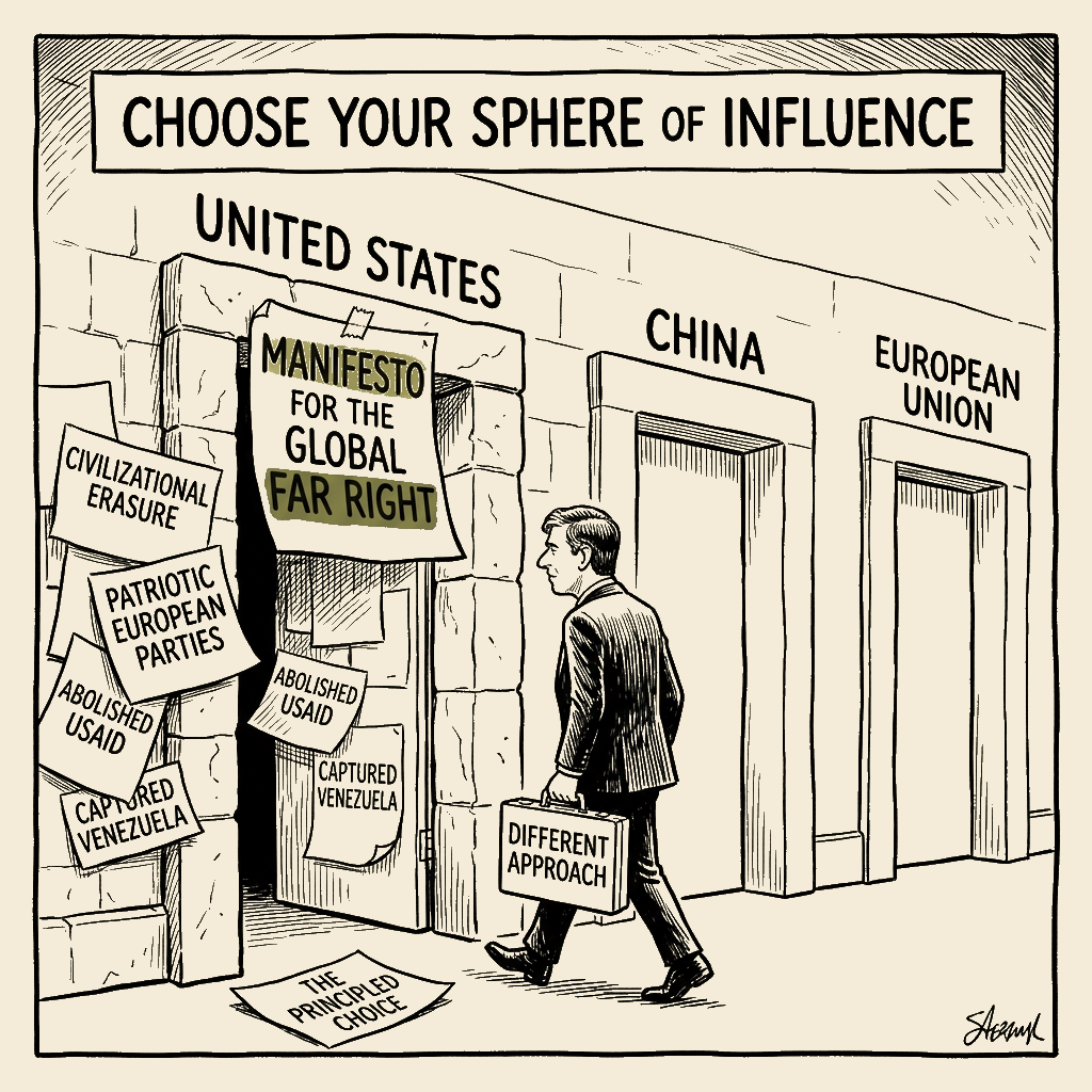 Unsigned MSI house political cartoon: The principled choice