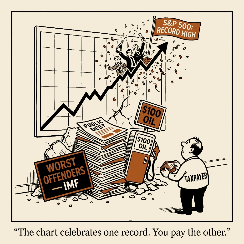 Unsigned MSI house political cartoon: The record and the bill