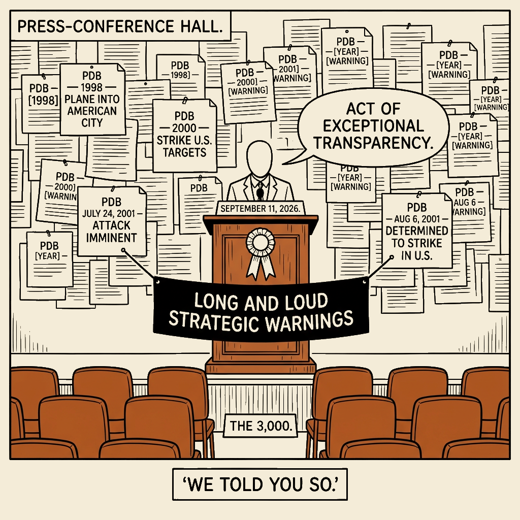 Unsigned MSI house political cartoon: The transparency is the indictment