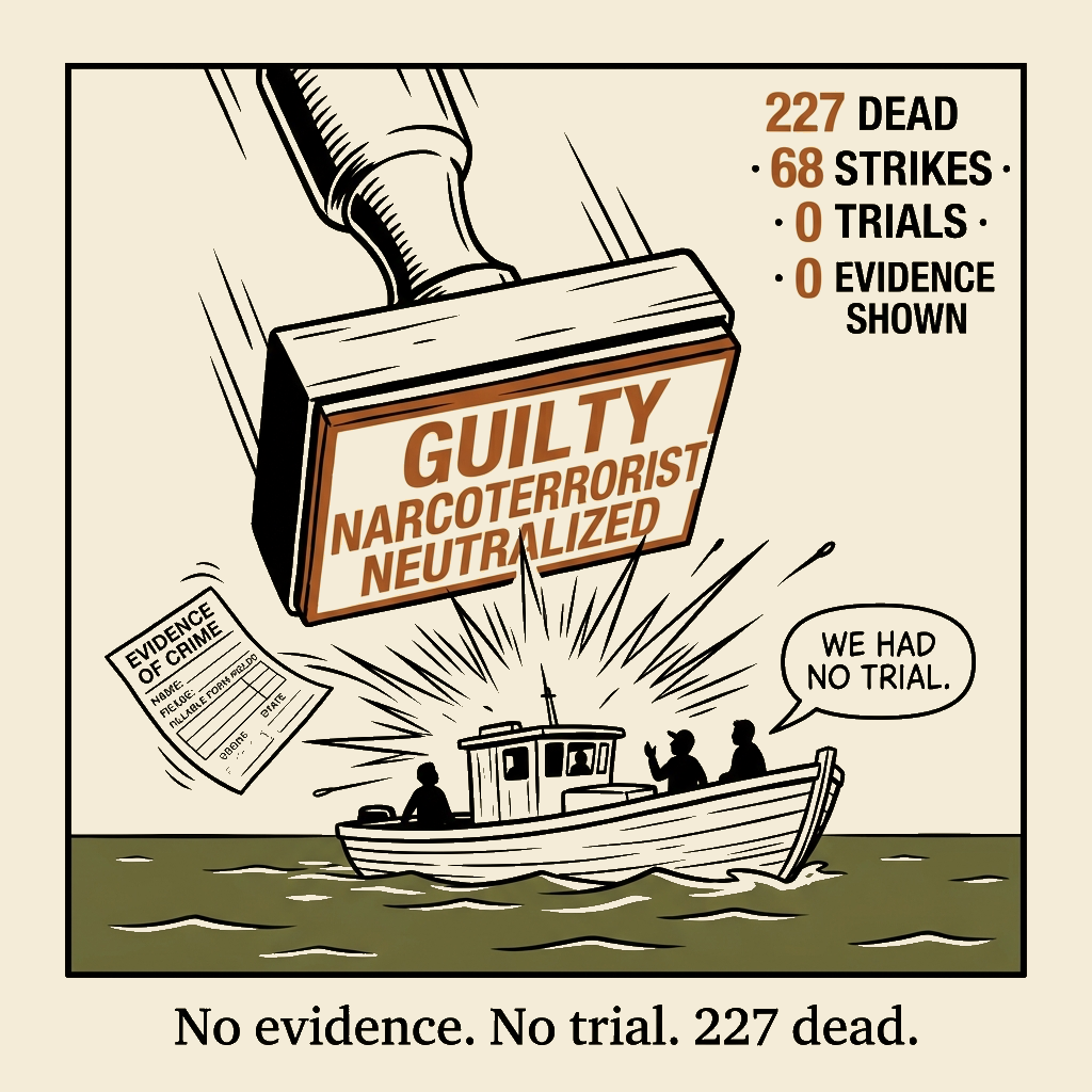 Unsigned MSI house political cartoon: The verdict was the strike