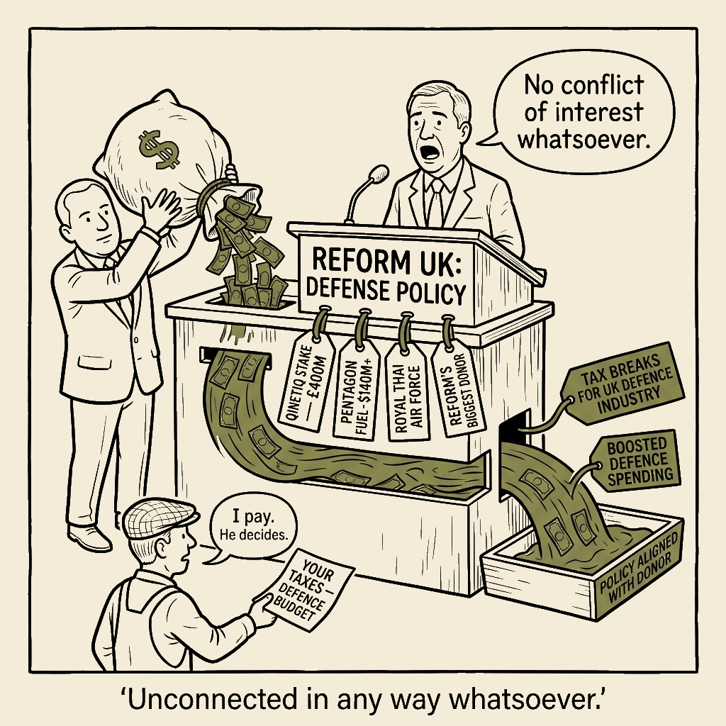 Unsigned MSI house political cartoon: Unconnected in any way whatsoever