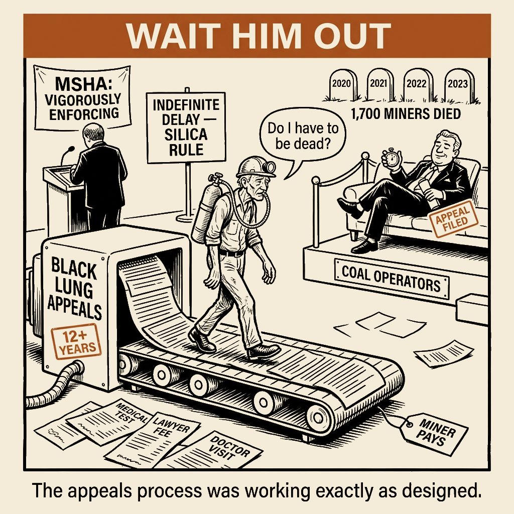 Unsigned MSI house political cartoon: WAIT HIM OUT