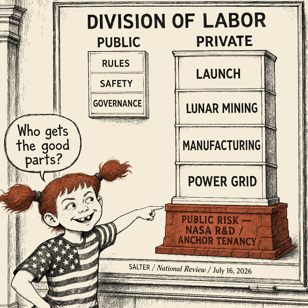 Political meme cartoon by Mimi Wright-Fubar: Division of Labor